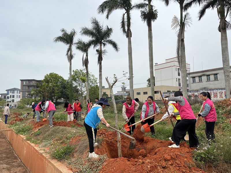 圖4：志愿者在在調神村植樹點植樹.jpg