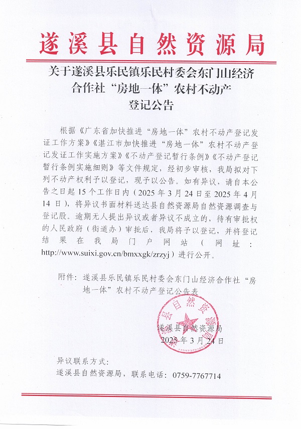 樂民鎮(zhèn)樂民村委會東門山經(jīng)濟合作社不動產(chǎn)登記公告（新）_頁面_1.jpg
